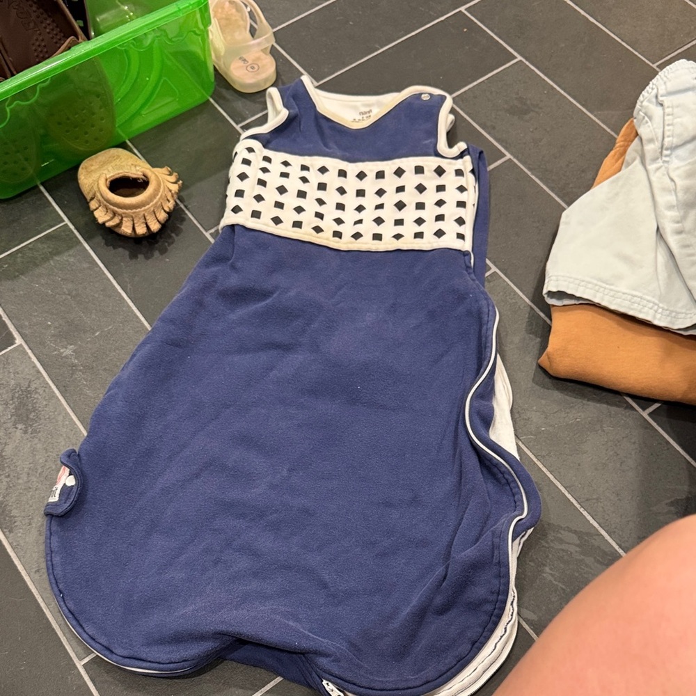 Cozy Navy and White Kids Sleep Sack